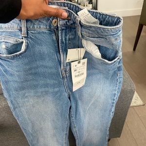 High rise jeans mid-blue NWT Zara